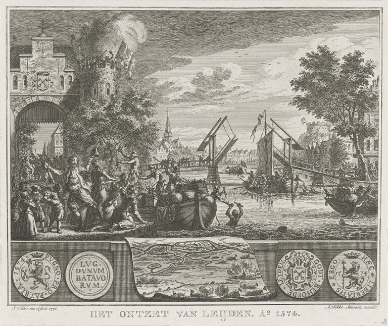 De Watergeuzen trekken de Stad Leiden binnen