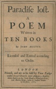 John Milton - Paradise Lost (1667).
