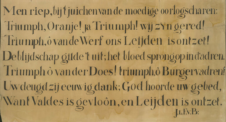 Het zevenregelig vers van Johannes le Francq van Berkhey.