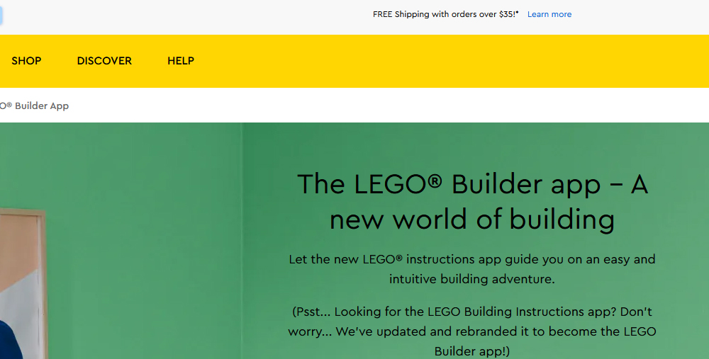 The Lego Builder app.